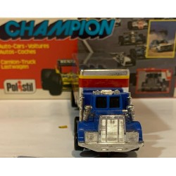 SLOT CAR POLISTIL A614 CAMION TRUCK B  TRAILER AZUL