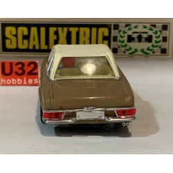 SLOT CAR SCX SCALEXTRIC EXIN C-32 MERCEDES 250SL -37 MARRON  CAPOTA  BEIGE