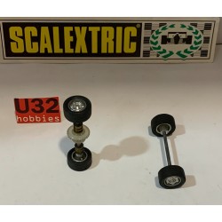 SCALEXTRIC EXIN EJE DELANTERO Y TRASERO COMPLETO FORD FIESTA Y RENAULT 5 COPA