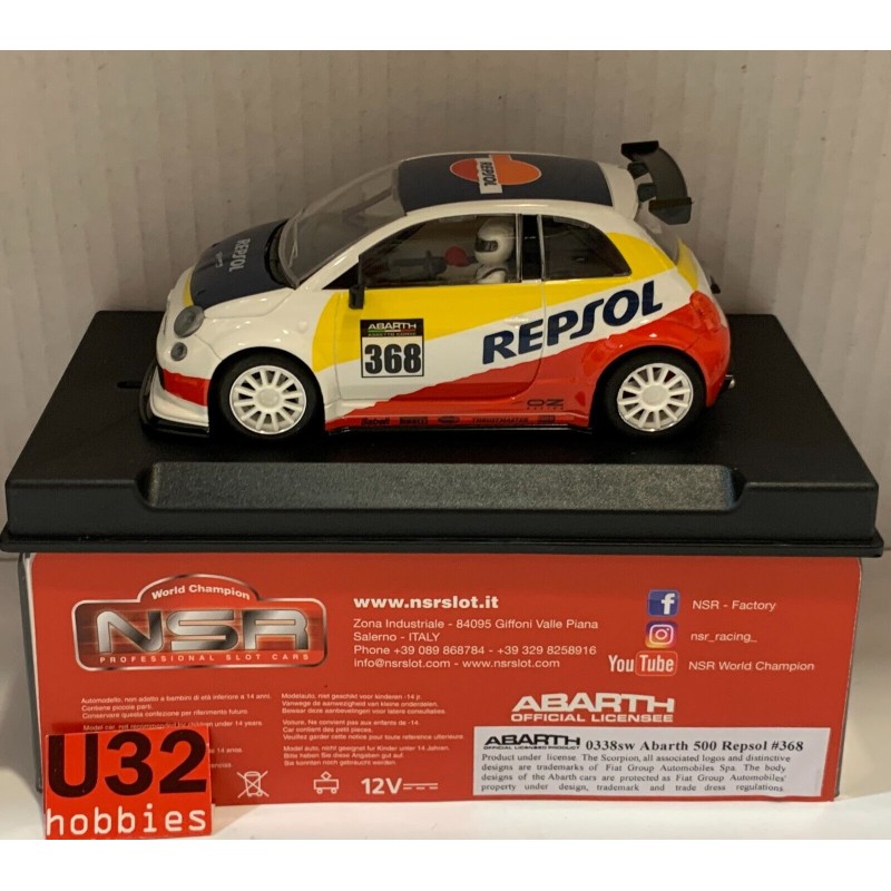 SLOT CAR NSR 0338SW FIAT 500 ABARTH -368 REPSOL SLOT CAR NSR 0338SW FIAT 500 ABARTH -368 REPSOL