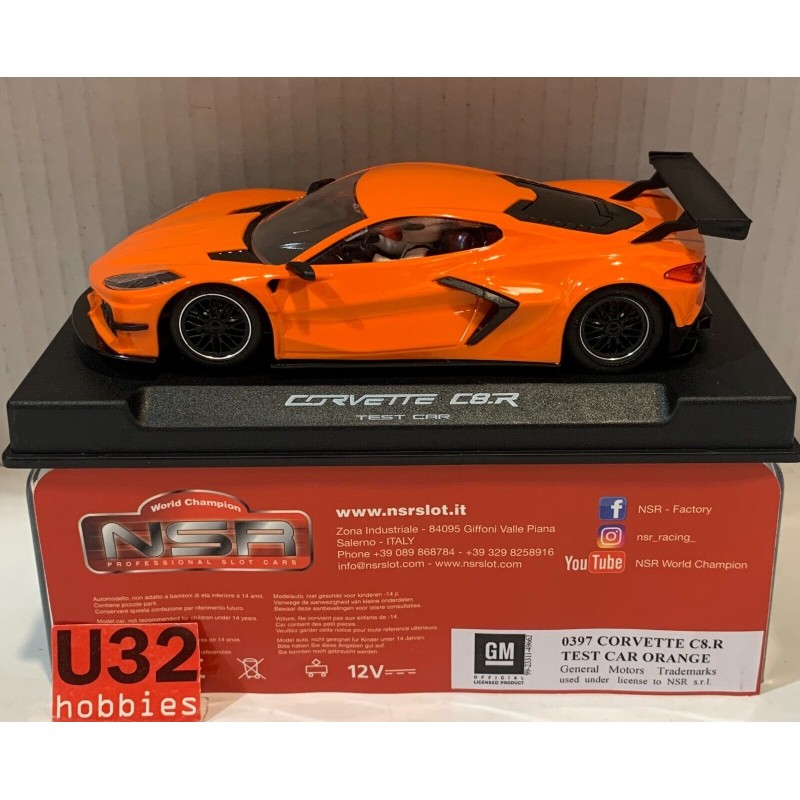 SLOT CAR NSR 0397 CORVETTE C8.R TEST CAR ORANGE SLOT CAR NSR 0397 CORVETTE C8.R TEST CAR ORANGE