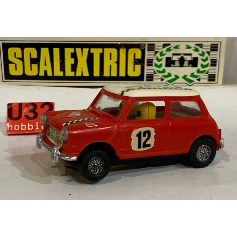 SLOT CAR SCX SCALEXTRIC EXIN C-45 MINI COOPER -12 ROJO CLARO CASCO INTEGRAL