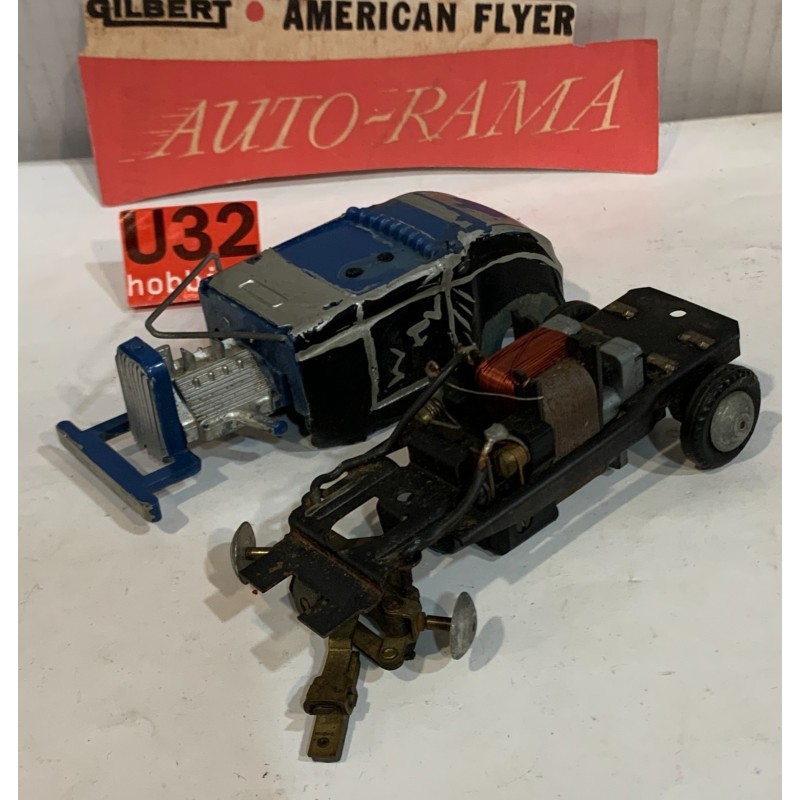 SLOT CAR GILBERT AUTORAMA HOT ROD FLATHEAD PARA RESTAURAR O PARA RECAMBIOS