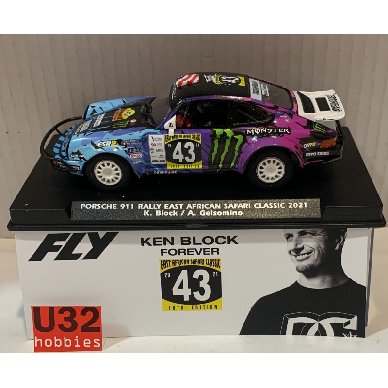 SLOT CAR FLY E2054 PORSCHE 911 -43 RALLY EAST  AFRICAN SAFARI CLASSIC 2021 BLOCK
