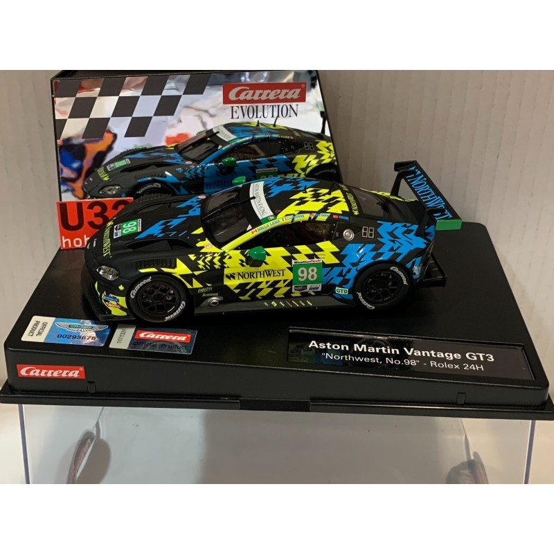 SLOT CAR CARRERA EVOLUTION 27783 ASTON MARTIN VANTAGE GT3 -98 NORTHWEST ROLEX