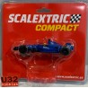 SLOT CAR SCX SCALEXTRIC COMPACT C10578S300 FORMULA BLUE & WHITE