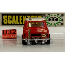 SLOT CAR SCX SCALEXTRIC EXIN C-45 MINI COOPER -12 ROJO CLARO CASCO INTEGRAL