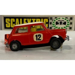 SLOT CAR SCX SCALEXTRIC EXIN C-45 MINI COOPER -12 ROJO CLARO CASCO INTEGRAL