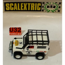 SLOT CAR SCX SCALEXTRIC EXIN STS 2205 LAND ROVER -5 TT 4x4 CAMEL BLANCO