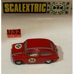 SLOT CAR SCX SCALEXTRIC EXIN TC600 SEAT 600 -12 ROJO CHASIS ROJO PRIMERA SERIE