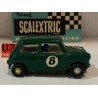 SLOT CAR SCX SCALEXTRIC C-76 MINI COOPER -8  VERDE TRACCION DELANTERA