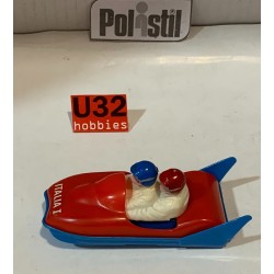 SLOT CAR POLISTIL POLICAR DROMOCAR N736 DN BOBSLEIGH EQUIPAGGIO ITALIANO