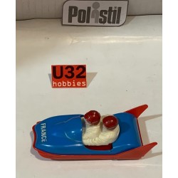 SLOT CAR POLISTIL POLICAR DROMOCAR N737 DN BOBSLEIGH EQUIP FRANCE