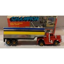 SLOT CAR POLISTIL A615 CAMION TRUCK B  TRAILER ROJO