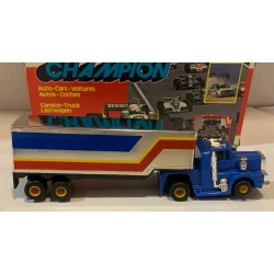 SLOT CAR POLISTIL A614 CAMION TRUCK B  TRAILER AZUL
