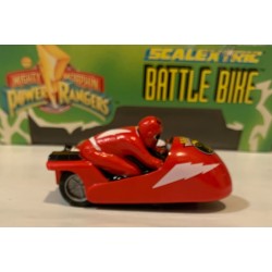 SLOT CAR SCALEXTRIC C-884 MOTORCYCLE AND SIDECAR RED POWER RANGERS