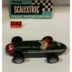 SLOT CAR SCX SCALEXTRIC UK TRIANG TINPLATE MASERATI 250F -7 F1 1957 VERDE ROJO