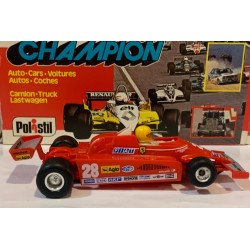 SLOT CAR POLISTIL A125 FERRARI 126 CK -28 F1 1981 JAQUES VILLENEUVE