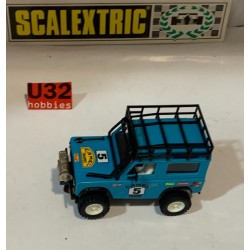 SLOT CAR SCX SCALEXTRIC EXIN STS 2205 LAND ROVER -5 TT 4x4 CAMEL AZUL