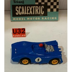 SLOT CAR SCX TRIANG SCALEXTRIC C-21 COUGAR SPORTS -1 AZUL TIPO 1