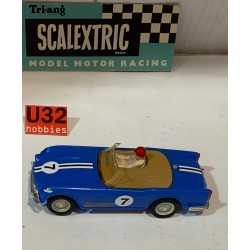 SLOT CAR SCX TRIANG SCALEXTRIC C-84 TRIUMPH TR4 -7 AZUL RACE TUNED