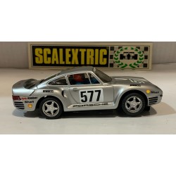 SLOT CAR SCX SCALEXTRIC EXIN 8330 PORSCHE 959 -577 SILVER SERIE LIMITADA