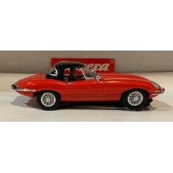 SLOT CAR CARRERA EXCLUSIV 20429 JAGUAR E-TYPE '61 HARDTOP ROJO 1/24