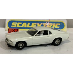 SLOT CAR SCX SCALEXTRIC 2450T FORD MUSTANG 1969 PLAN WHITE SCALEXTRIC UK