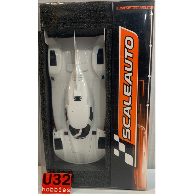 SLOT CAR SCALEAUTO SC-6330 BMW HYBRID GTP HYPERCAR ANGLEWINDER WHITE RACING KIT