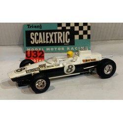 SLOT CAR SCX TRIANG SCALEXTRIC C19  TEAM CAR F1 -8 RACING TEAM BLANCO