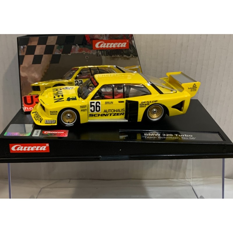 SLOT CAR CARRERA EVOLUTION 27679 BMW 320 TURBO -56 TEAM SCHNITZER