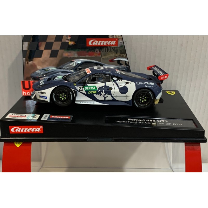 SLOT CAR CARRERA EVOLUTION 27709 FERRARI 488 GT3 -23 ALPHA TAURI AF CORSE DTM