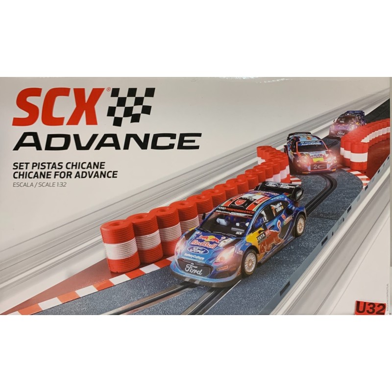 SLOT CAR SCALEXTRIC ADVANCE E10478X100 SET PISTAS CHICANE ADVANCE