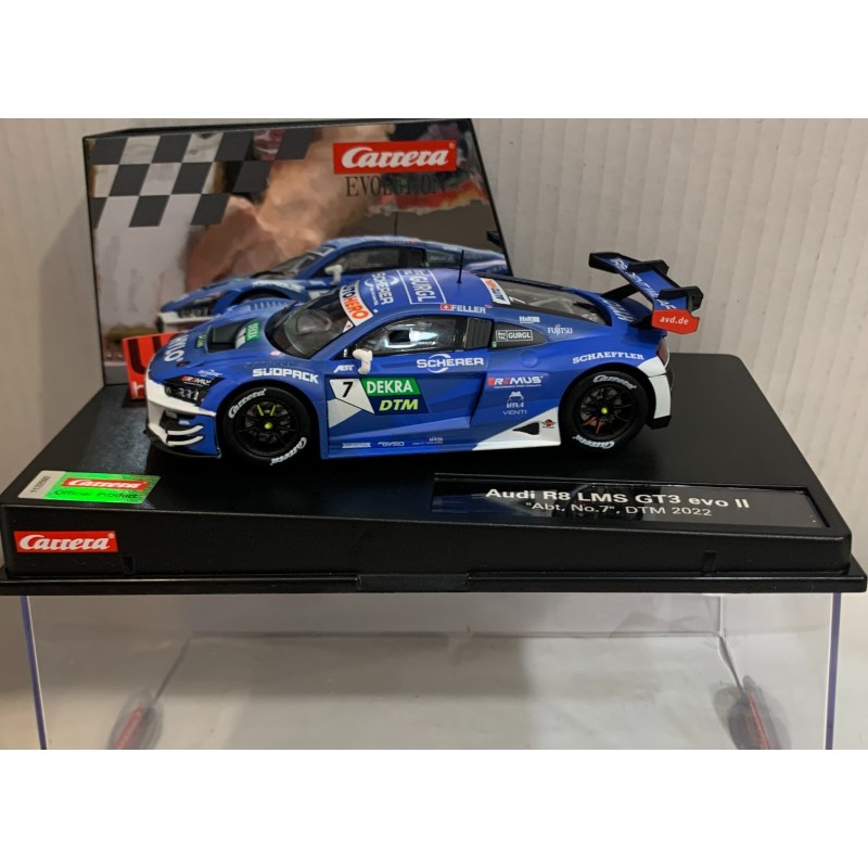 SLOT CAR CARRERA EVOLUTION 27732 AUDI R8 LMS GT3 EVO II -7 ABT DTM 2022