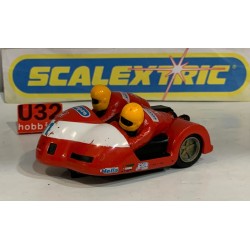 SLOT CAR SCALEXTRIC C238 MOTORCYCLE SIDE CAR -11 CAMPSA ROJA SCALEXTRIC UK