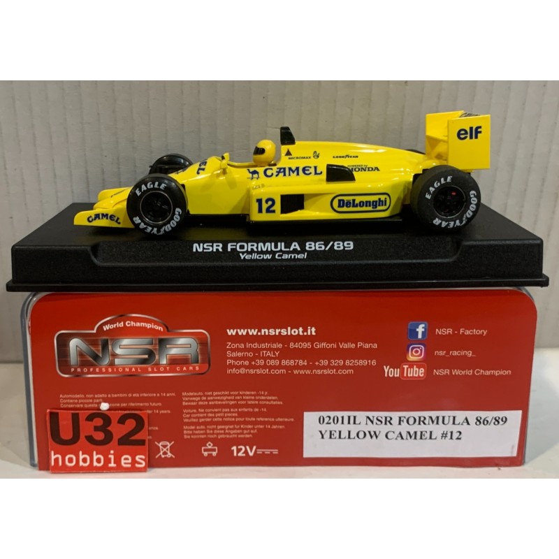 SLOT CAR NSR 02011L LOTUS 99T -12 F1 1987 CAMEL AYRTON SENNA