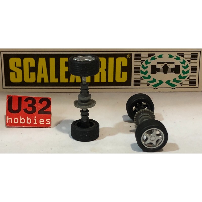 SCALEXTRIC EXIN EJE DELANTERO Y TRASERO COMPLETO PORSCHE 959