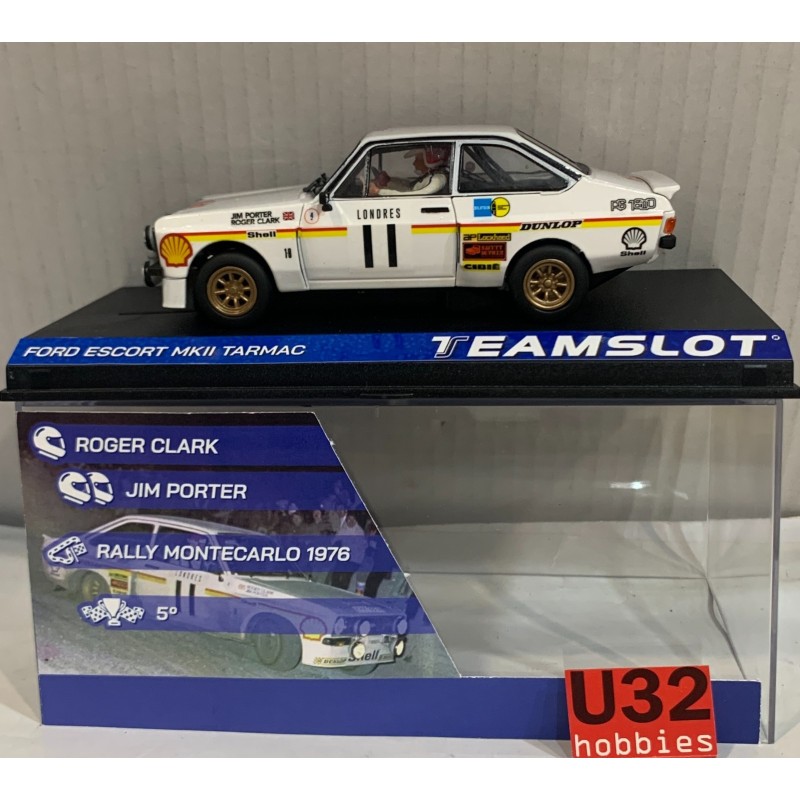 SLOT CAR TEAM SLOT 13201 FORD ESCORT MKII -11 MONTE CARLO 1976 TARMAC R.CLARK