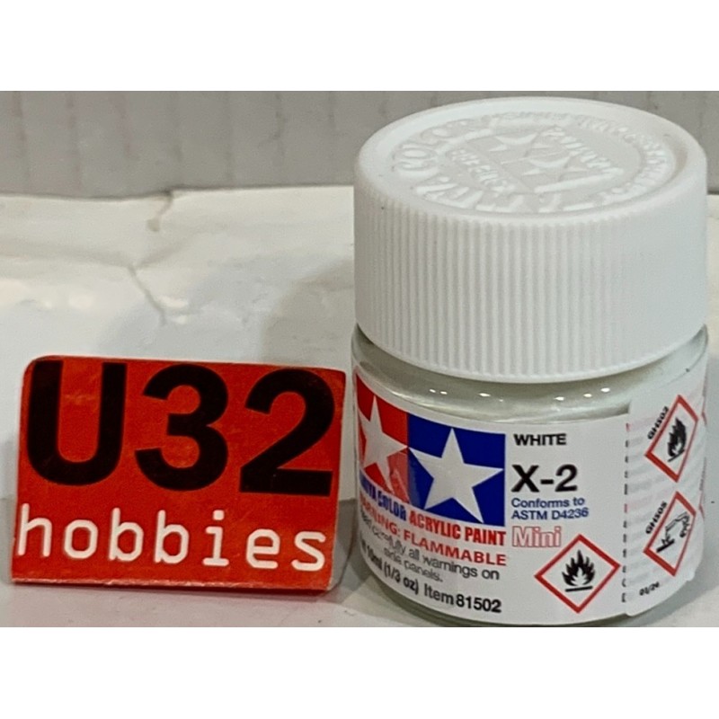 TAMIYA 81502 X-2 PINTURA ACRILICA BLANCO BRILLANTE BRILLANTE MODELISMO 10Ml