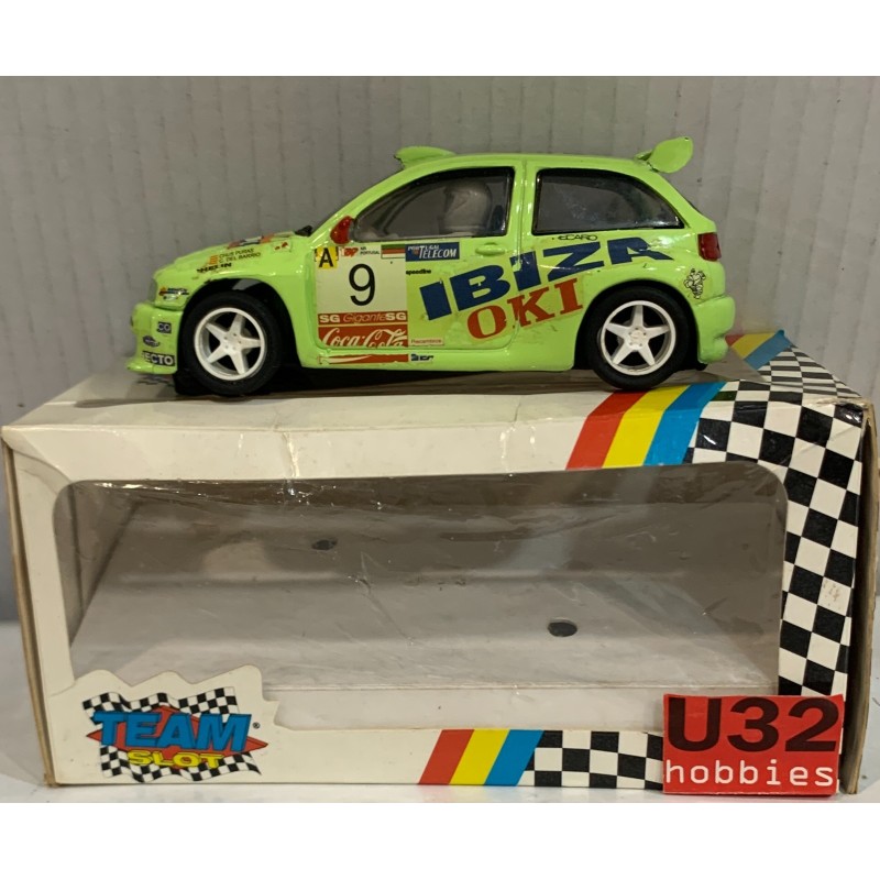 SLOT CAR TEAM SLOT 10302 SEAT IBIZA KIT CAR 16V -9 RALLY PORTUGAL 1996 PURAS