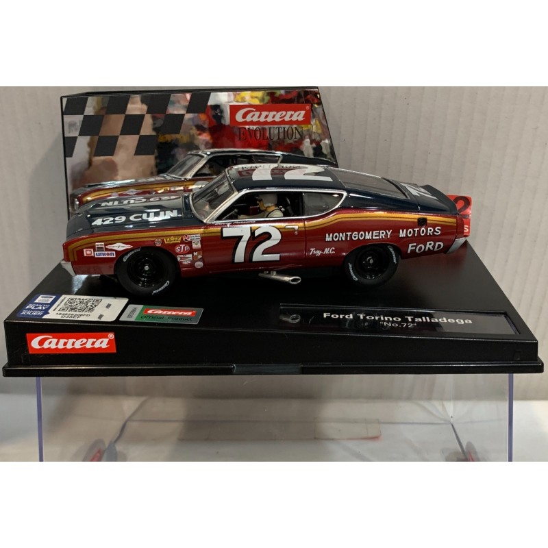 SLOT CAR CARRERA EVOLUTION 27727 FORD TORINO TALLADEGA -72 BENNY PARSONS