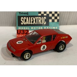 SLOT CAR TRIANG SCALEXTRIC C28  RENAULT ALPINE A310 ROJO -8 ROJO