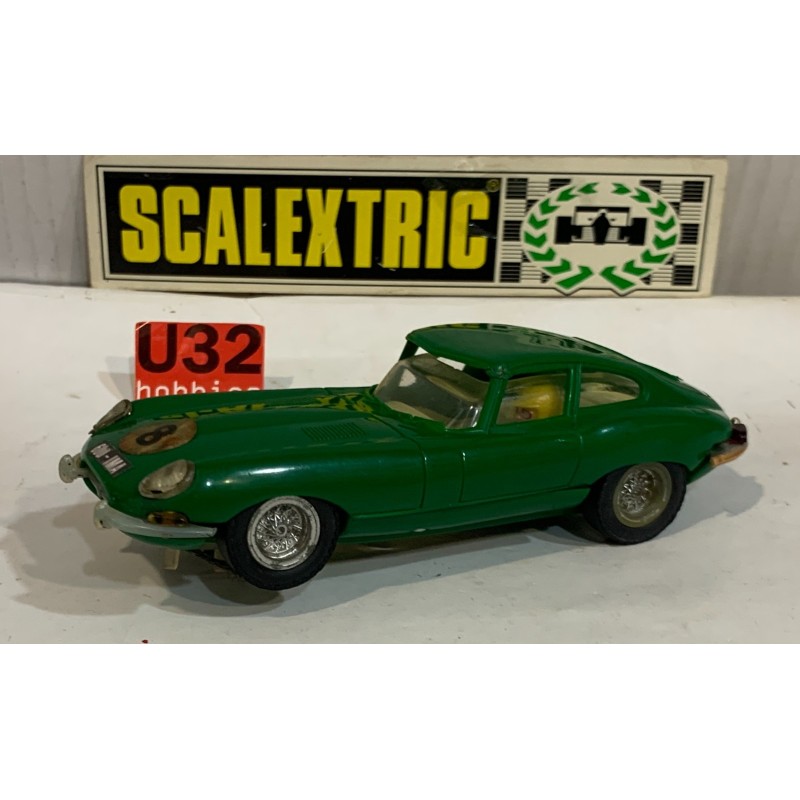 SLOT CAR SCX SCALEXTRIC EXIN C-34 JAGUAR E TYPE VERDE HECHO EN MEXICO