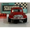 SLOT CAR SCX SCALEXTRIC C-007 MINI COOPER AUSTIN MORRIS -4 ROJO MADE IN FRANCIA