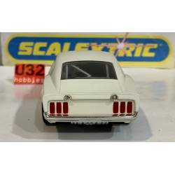 SLOT CAR SCX SCALEXTRIC 2450T FORD MUSTANG 1969 PLAN WHITE SCALEXTRIC UK