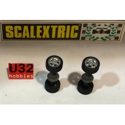 SCALEXTRIC EXIN EJE DELANTERO Y TRASERO COMPLETO PORSCHE 959