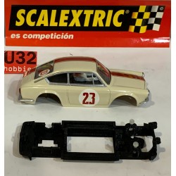 SLOT CAR SCALEXTRIC ALTAYA CARROCERIA SEAT 850 COUPE -23 + CHASIS 3D