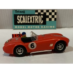 SLOT CAR TRIANG SCALEXTRIC C78 AC COBRA -6 ROJO MADE IN HONG KONG