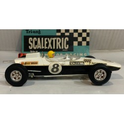 SLOT CAR SCX TRIANG SCALEXTRIC C19  TEAM CAR F1 -8 RACING TEAM BLANCO