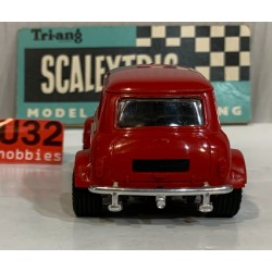 SLOT CAR SCX SCALEXTRIC C-007 MINI COOPER AUSTIN MORRIS -4 ROJO MADE IN FRANCIA